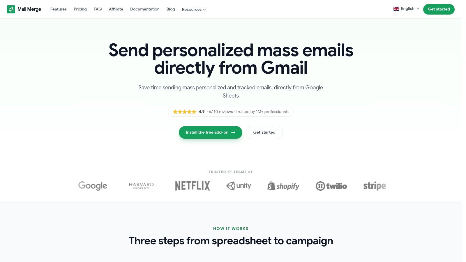 Screenshot from https://merge.email