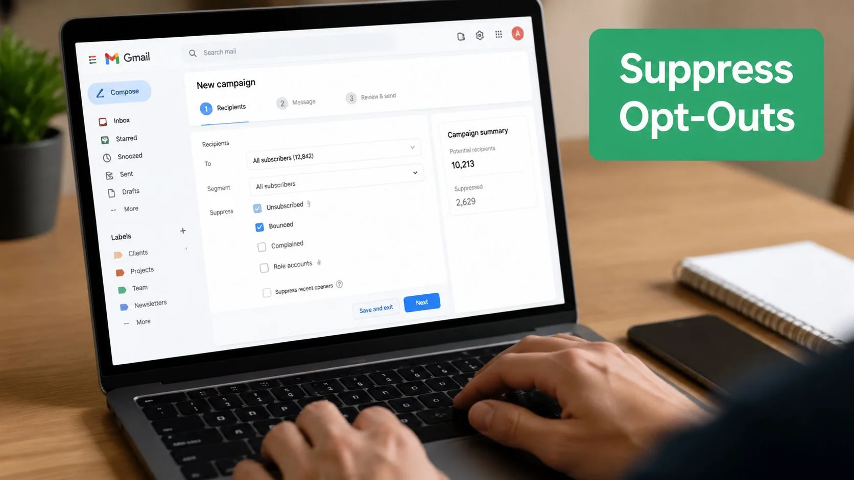 Screenshot from https://docs.mailmerge.com/gmail/suppression-settings.png