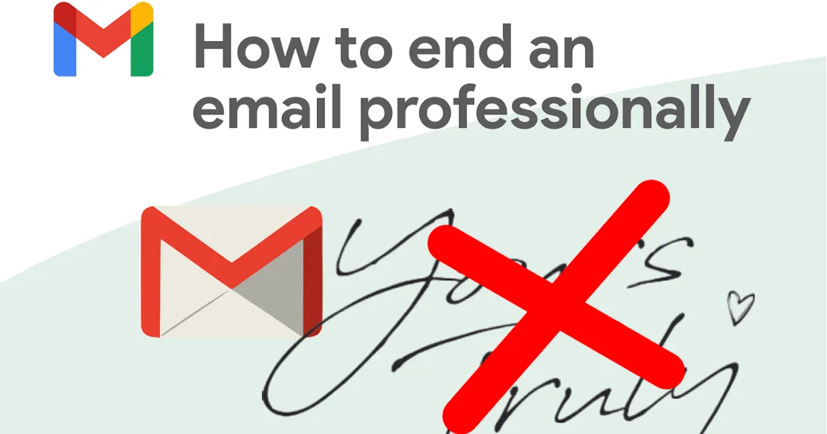 How to end an email professionally