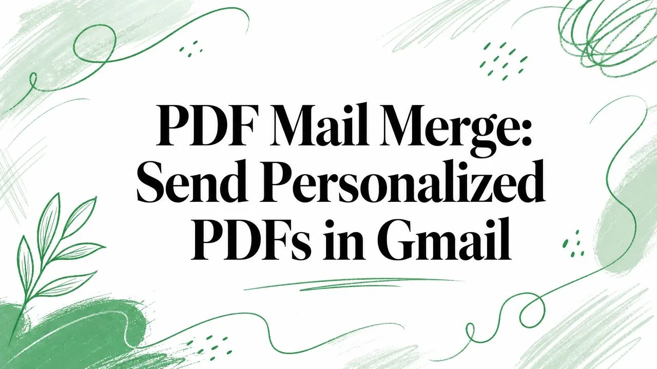 PDF Mail Merge: Inviare PDF personalizzati con Gmail
