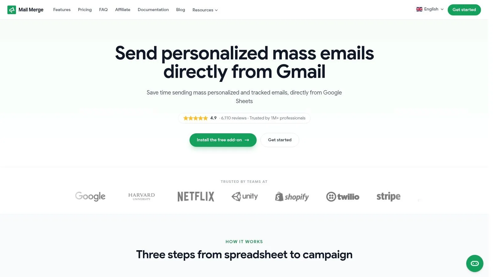 Screenshot from https://merge.email